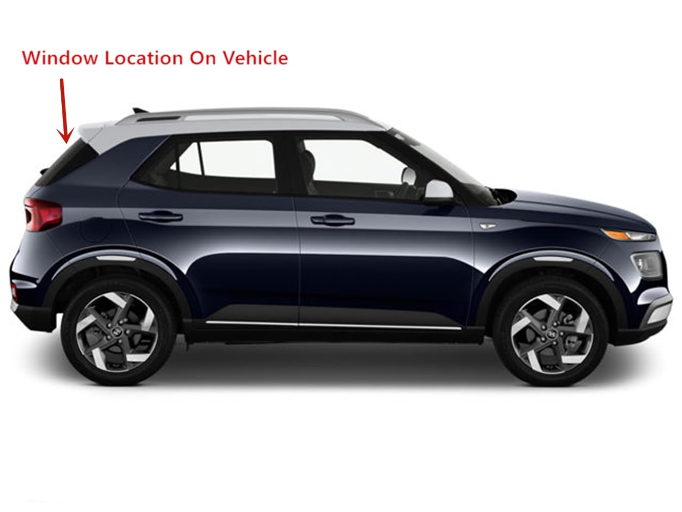 Heated Rear Tailgate Liftgate Back Window Back Glass Compatible with Hyundai Venue 2020-2025 Models