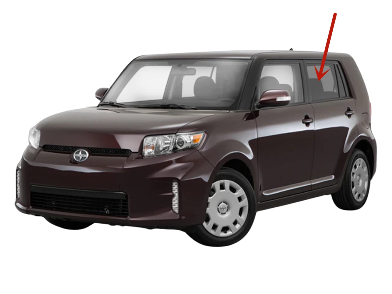 Driver Left Side Rear Door Window Door Glass Compatible with Scion XB 2008-2015 Models