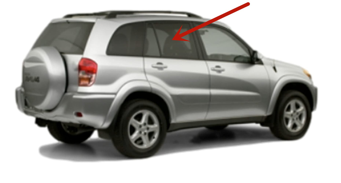 Privacy Passenger Right Side Rear Door Window Door Glass Compatible with Toyota RAV4 2001-2005 Models