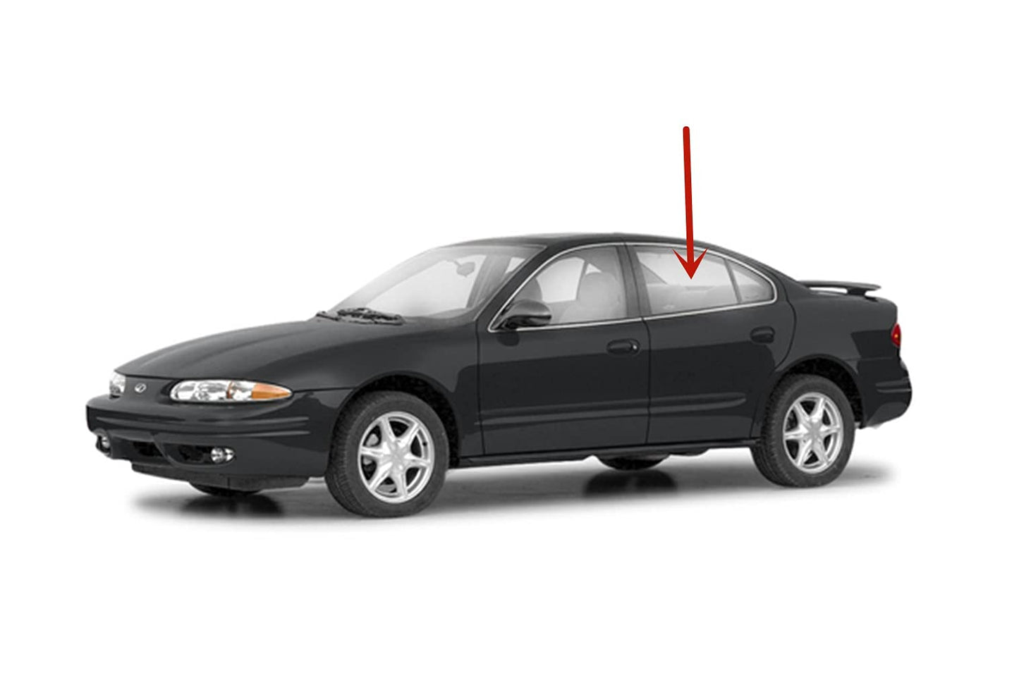 Driver Left Side Rear Door Window Door Glass Compatible with Oldsmobile Alero/Pontiac Grand Am 4 Door Sedan 1999-2005 Models