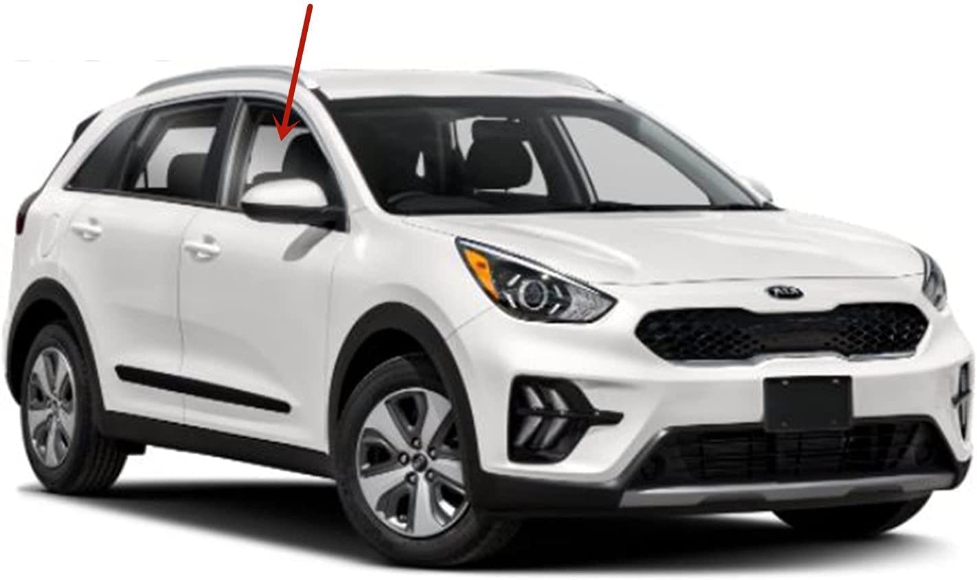 Passenger Right Side Front Door Window Door Glass Compatible with Kia Niro 2017-2022 Models