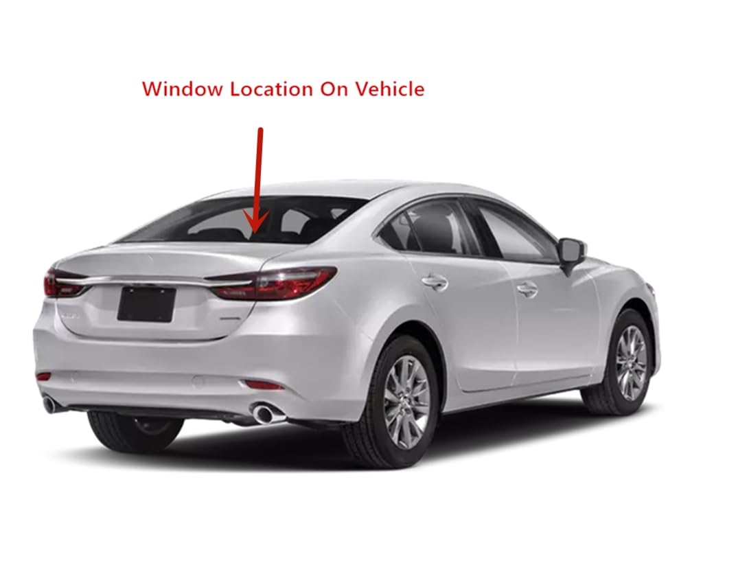 Heated Tempered Rear Back Window Back Glass Compatible with Mazda 6 2014-2021 Models
