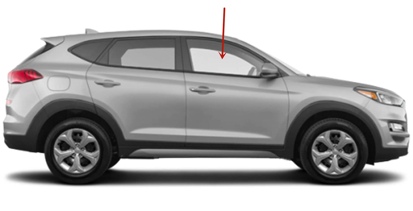 OEM Passenger Right Side Front Door Window Door Glass Compatible with Hyundai Tucson 2016-2021 Models