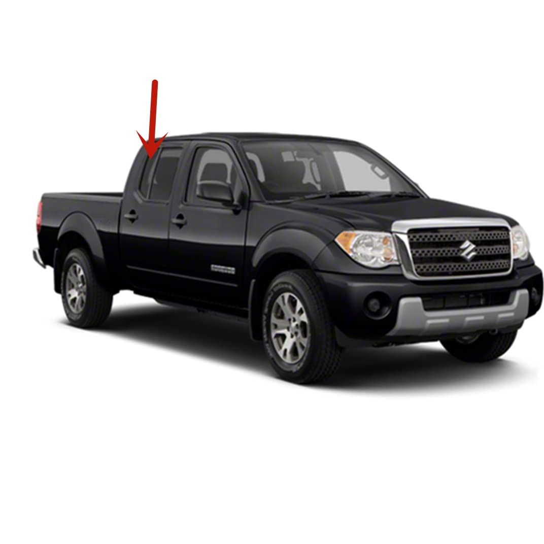 Passenger Right Side Rear Vent Glass Vent Window Compatible with Suzuki Equator 4 Door Crew Cab 2009-2012 Models