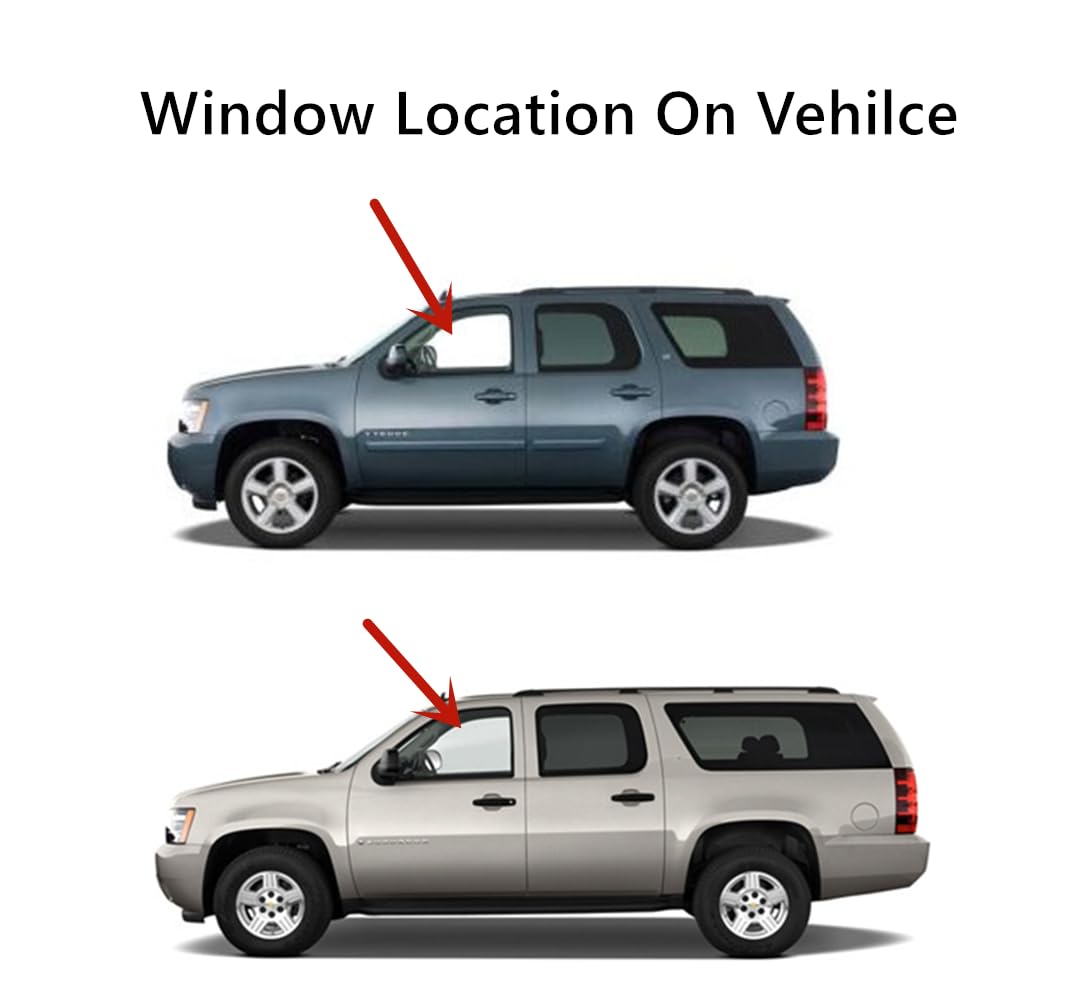 Tempered Privacy Driver Left Side Front Door Window Door Glass Compatible with GMC Yukon / Yukon XL 2007-2011