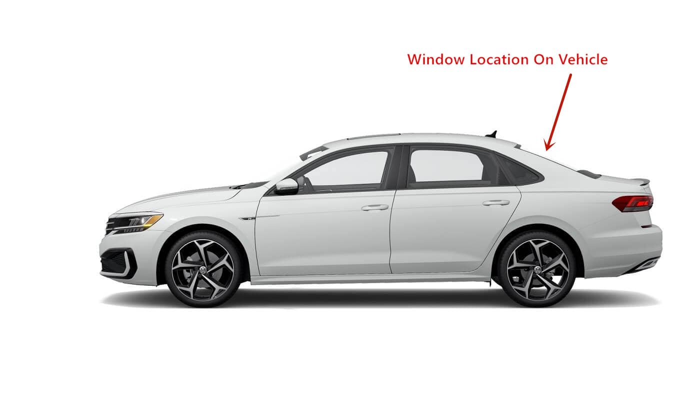 Heated Tempered Rear Back Window Back Glass Compatible with Volkswagen Passat 2012-2022 Models