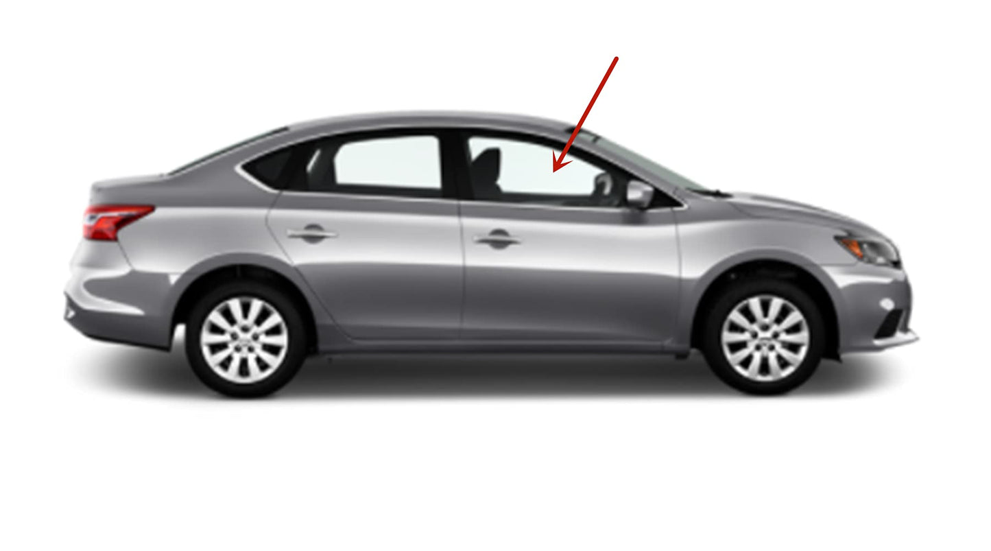 Passenger Right Side Front Door Window Door Glass Compatible with Nissan Sentra 4 Door Sedan 2013-2019 Models