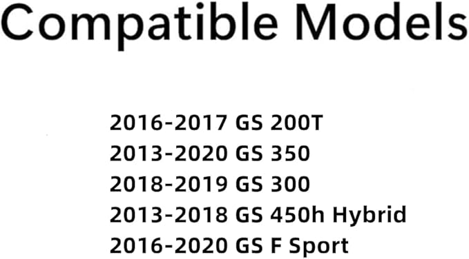 Driver Left Side Rear Door Window Door Glass Compatible with Lexus GS200t / GS300 / GS350 / GS450h / GS F Sport 2013-2020 Models