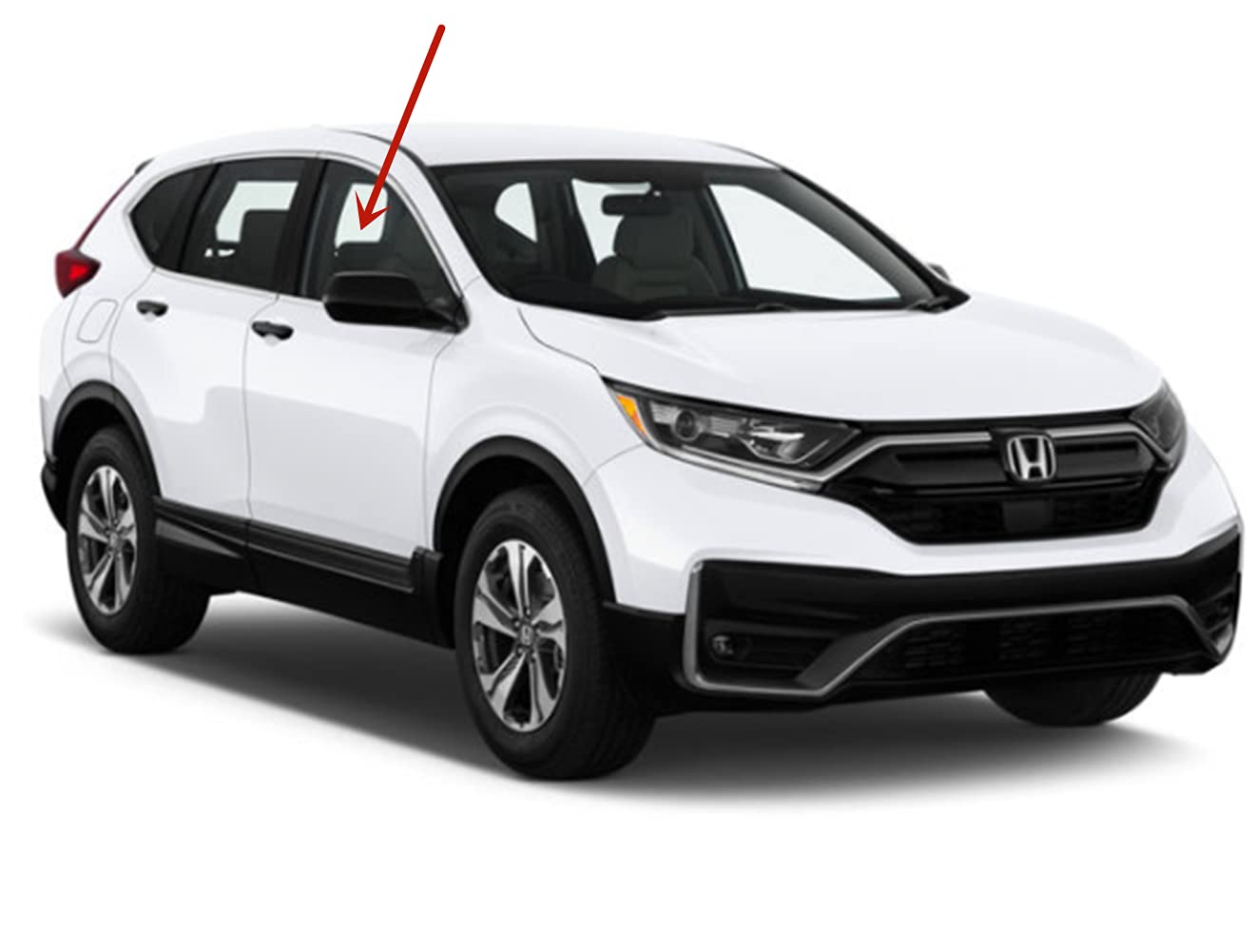 Passenger Right Side Front Door Window Door Glass Compatible with Honda CR-V 2017-2022 Models