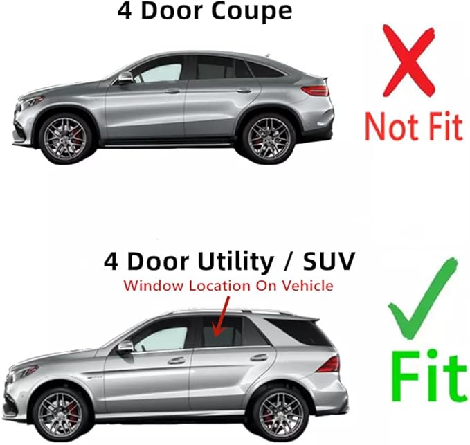 Driver Left Side Rear Door Window Door Glass Compatible with Mercedes Benz ML250 ML350 ML400 ML550 ML63AMG 2012-2015 Models