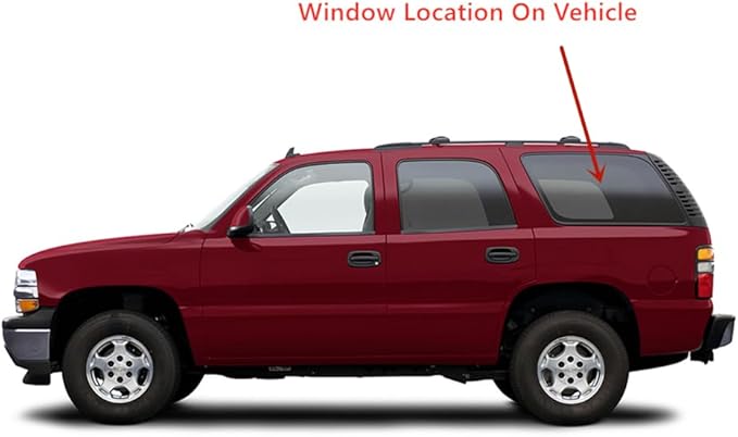 Driver Left Side Rear Quarter Window Quarter Glass Compatible with GMC Yukon/Chevrolet Tahoe 2000-2006 Models