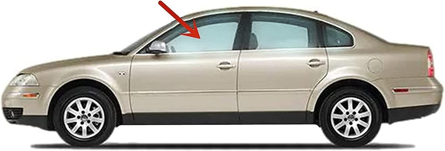 Driver Left Side Front Door Window Door Glass Compatible with Volkswagen Passat 1998-2005 Models