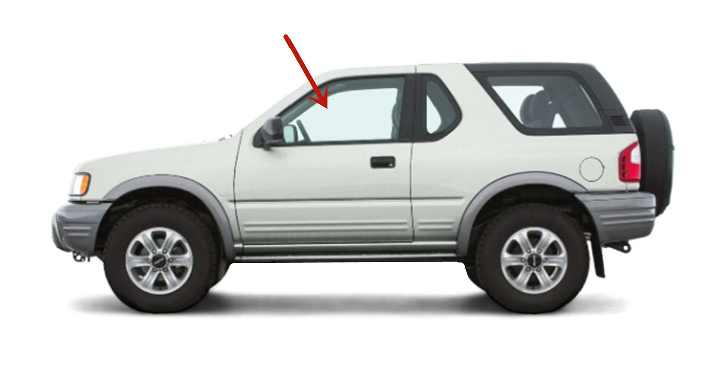 Driver Left Side Door Window Door Glass Compatible with Isuzu Rodeo Sport 2001-2004 Models /Isuzu Amigo 1998-2000 Models