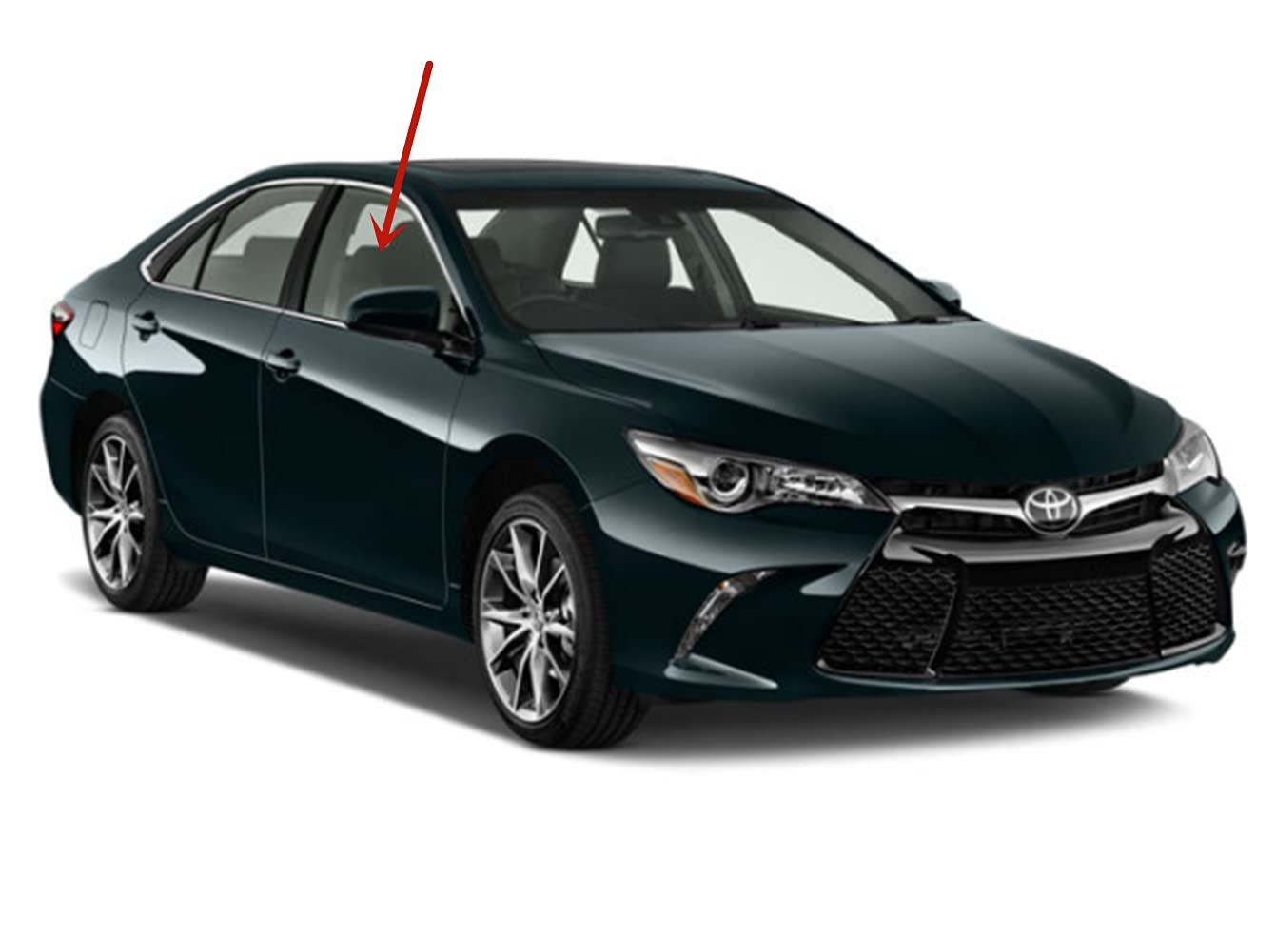 Passenger Right Side Front Door Window Door Glass Compatible with Toyota Camry 4 Door Sedan 2015-2017 Models