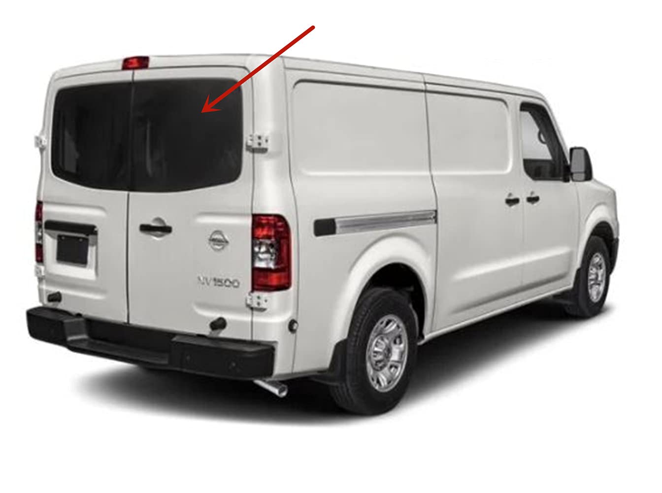 Non-Heated Back Window Back Glass Passenger Right Side Compatible with Nissan NV1500 NV2500 NV3500 2012-2020 Models