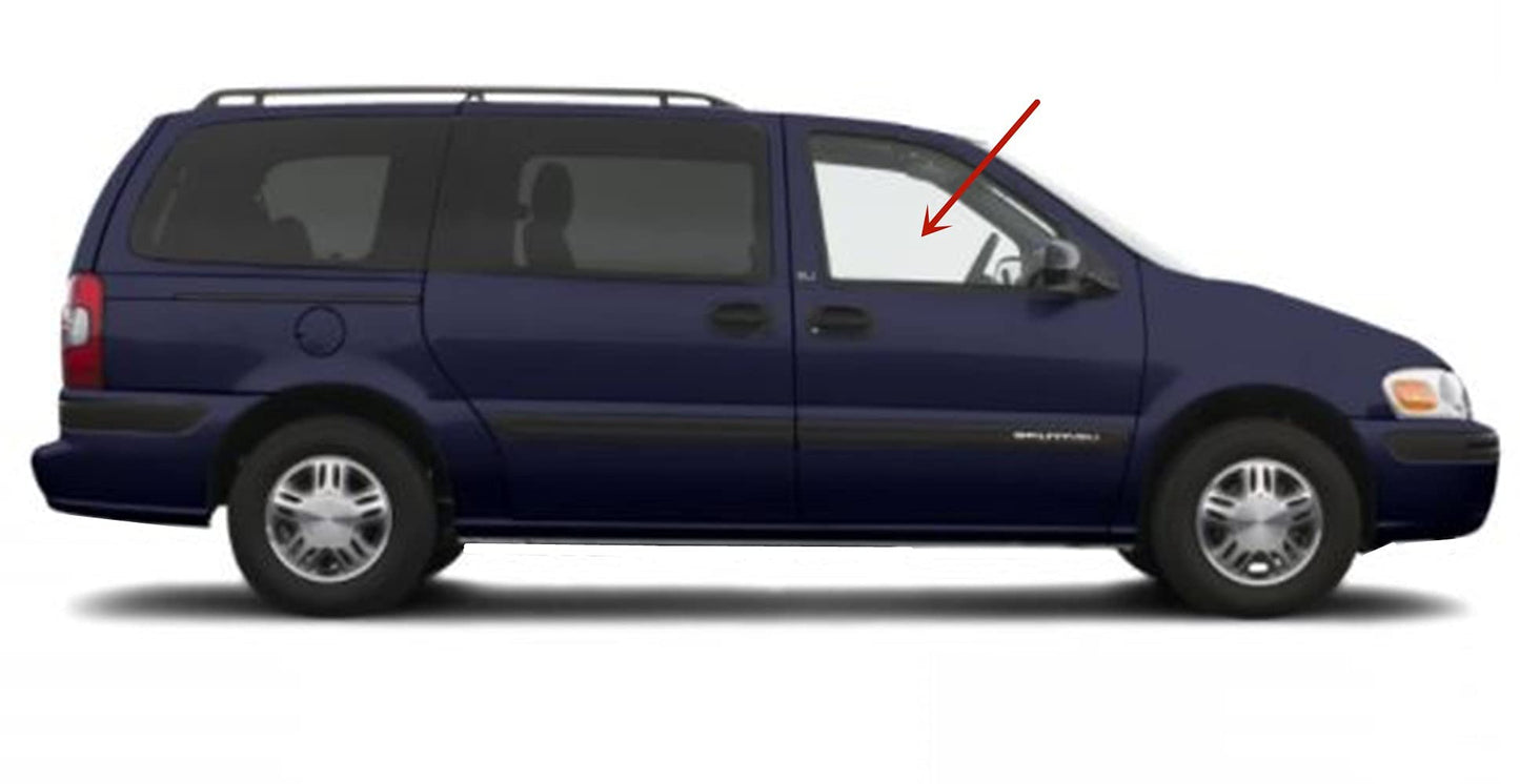 Passenger Right Side Front Door Window Door Glass Compatible with Oldsmobile Silhouette 1997-2004 Models