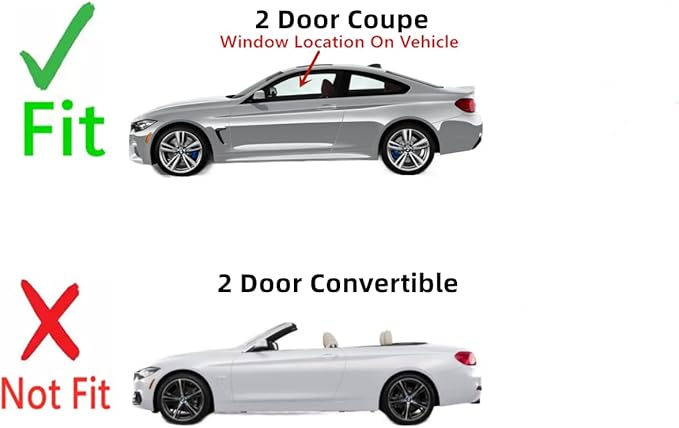 Driver Left Side Door Window Door Glass Compatible with BMW 428i / 435i / 430i / 440i / M4 2 Door Coupe 2014-2020 Models