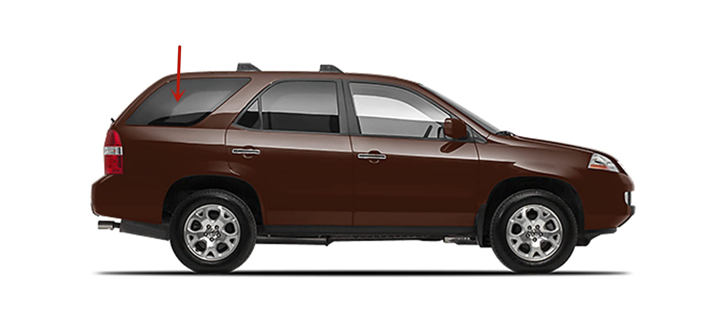 Passenger Right Side Quarter Window Quarter Glass Compatible with Acura MDX 2001-2006 Models