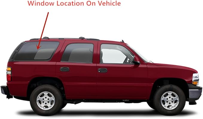 Passenger Right Side Rear Quarter Window Quarter Glass Compatible with GMC Yukon/Chevrolet Tahoe 2000-2006 Models