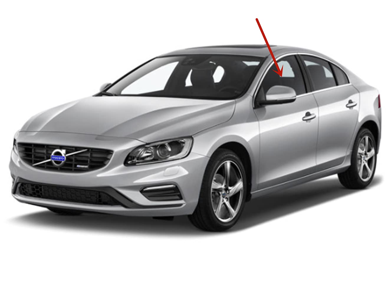 OEM Driver Left Side Front Door Window Door Glass Compatible with Volvo S60 2011-2018 Models