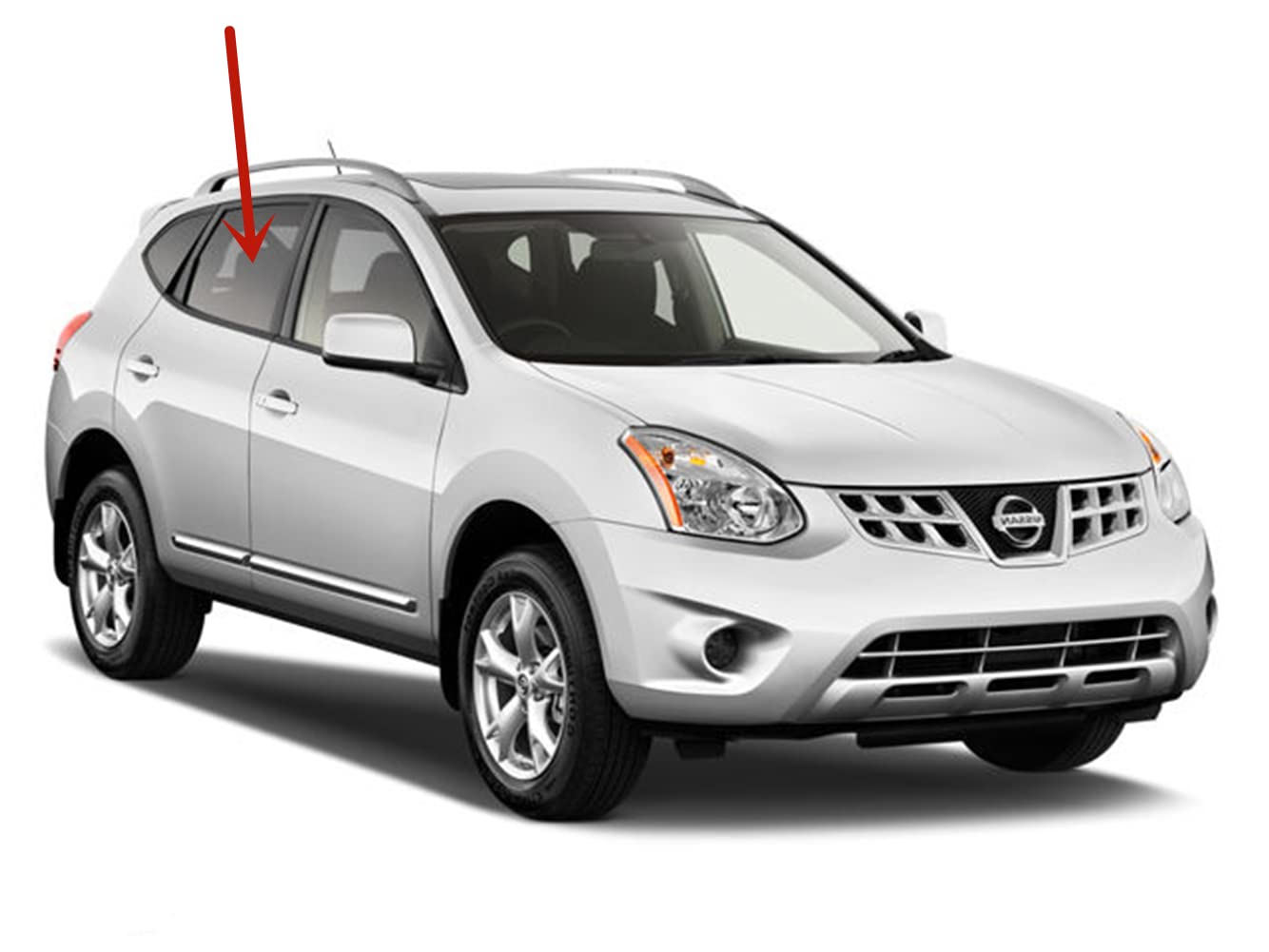 Passenger Right Side Rear Door Window Door Glass Compatible with Nissan Rogue 2008-2013 Models / Rouge Select 2014-2015 Models