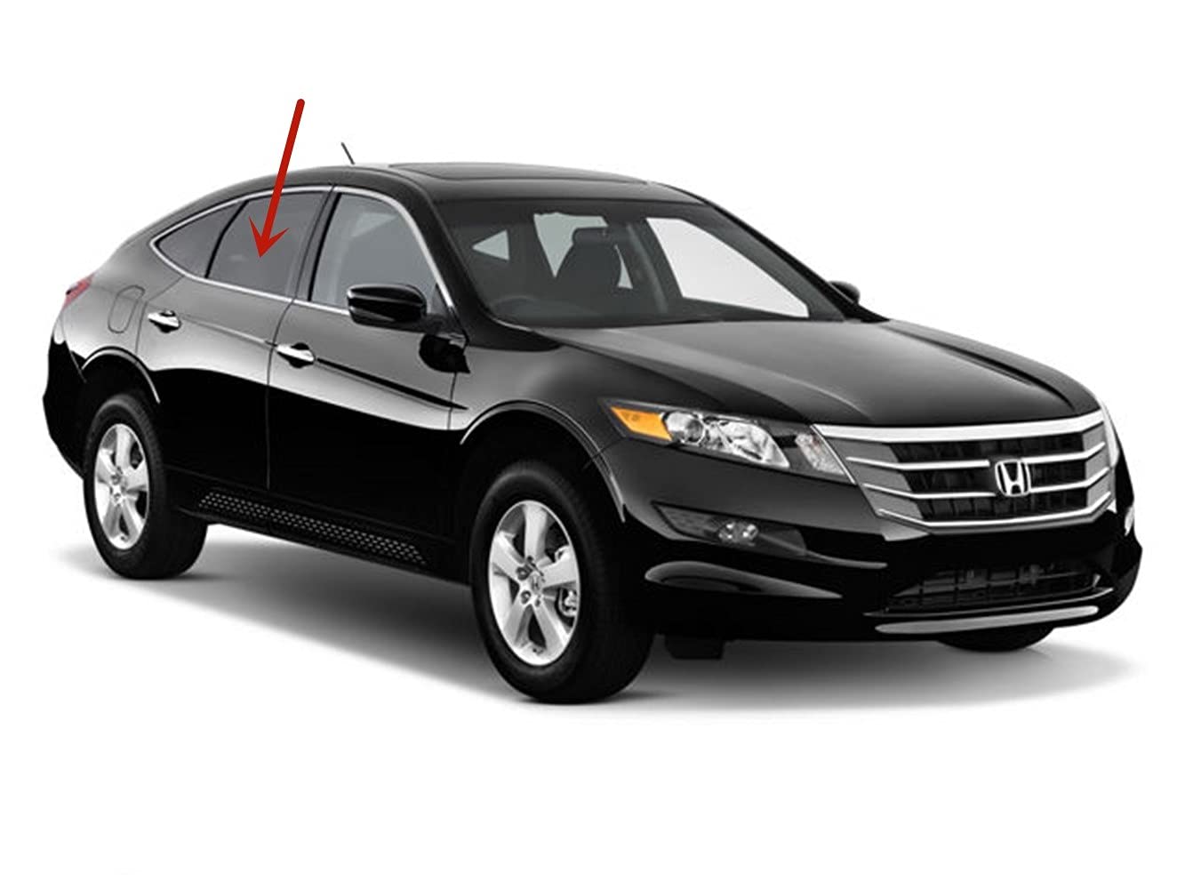 Passenger Right Side Rear Door Window Door Glass Compatible with Honda Crosstour 2010-2016 Models