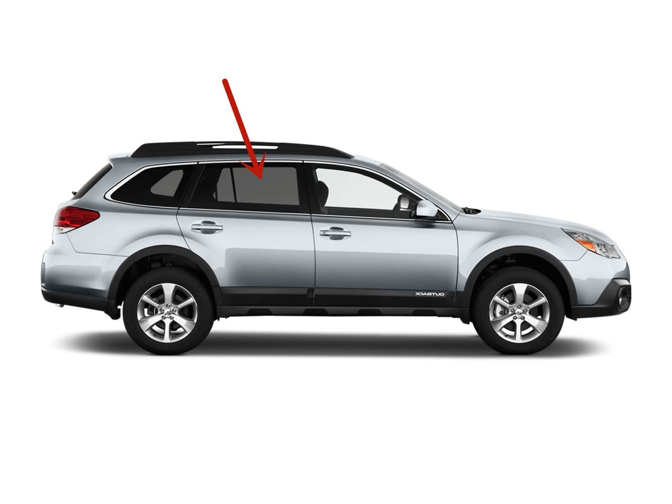 Factory Privacy Tinted Tempered Passenger Right Side Rear Door Window Door Glass Compatible with Subaru Outback 4 Door Wagon 2010-2014 Models