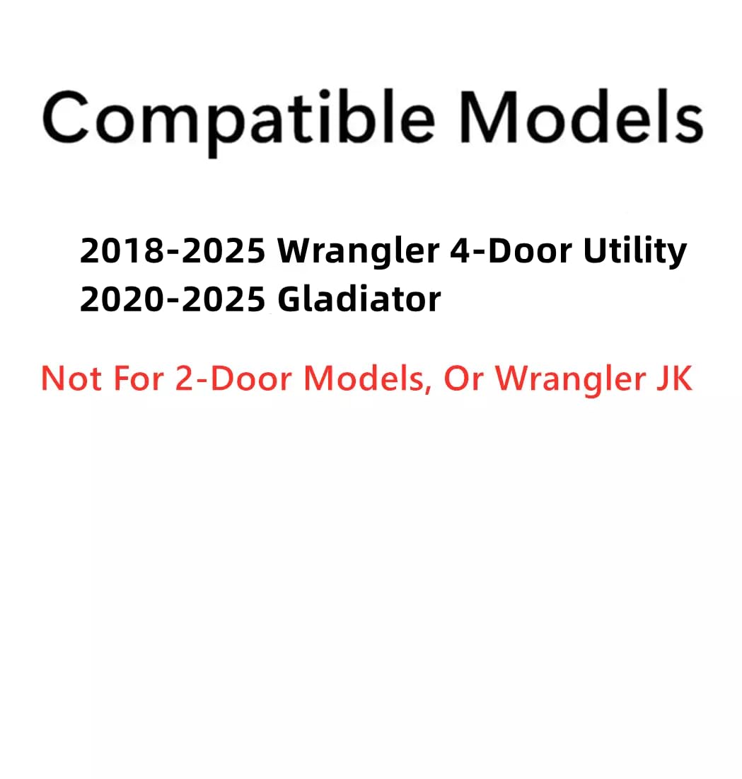 Privacy Driver Left Side Rear Door Window Door Glass Compatible with Jeep Wrangler 2018-2025 / Gladiator 2020-2025 4 Door Models