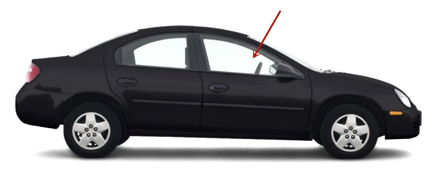 Passenger Right Side Front Door Window Door Glass Compatible with Dodge Neon/Plymouth Neon 4 Door Sedan 2000-2005 Models