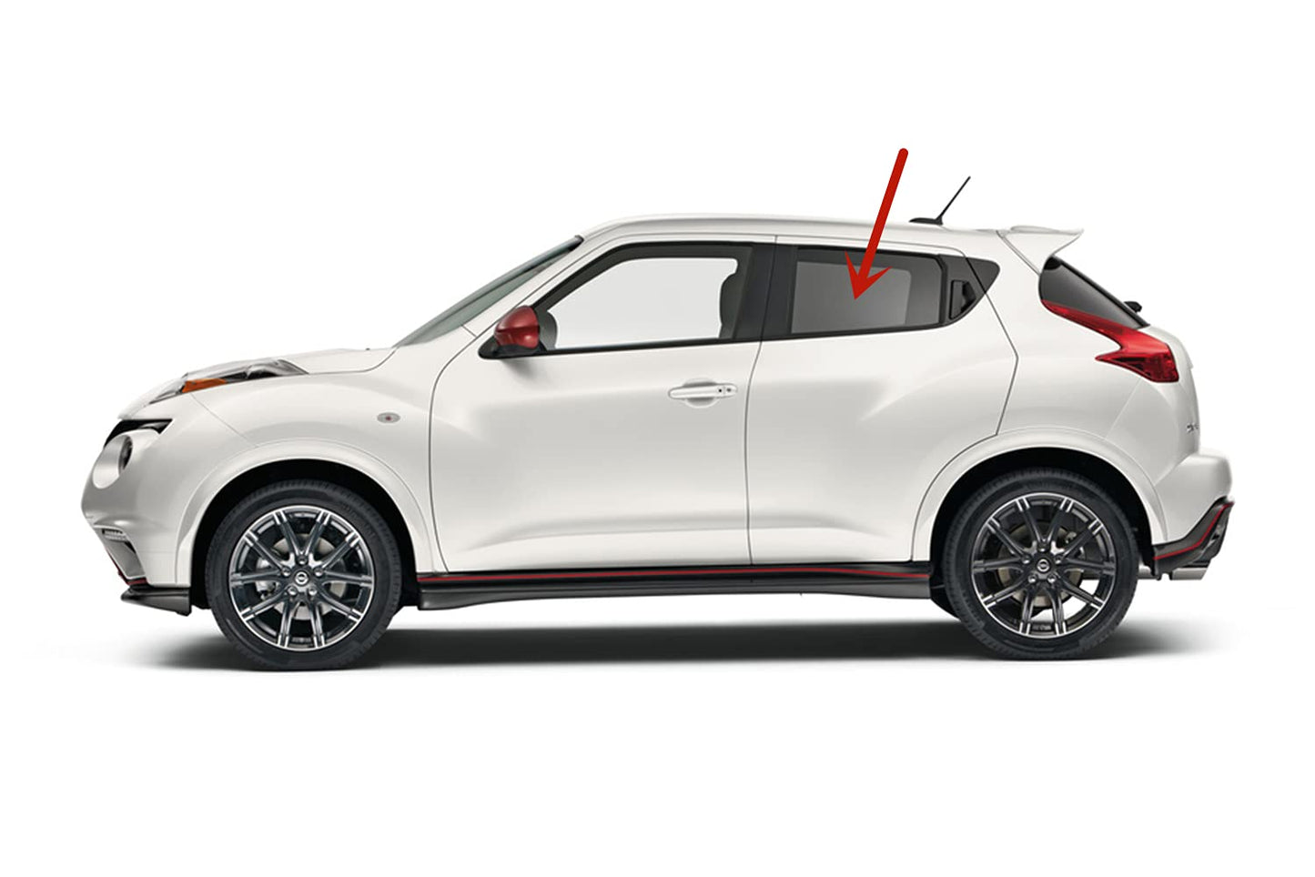 Driver Left Side Rear Door Window Door Glass Compatible with Nissan Juke 2011-2017 Models