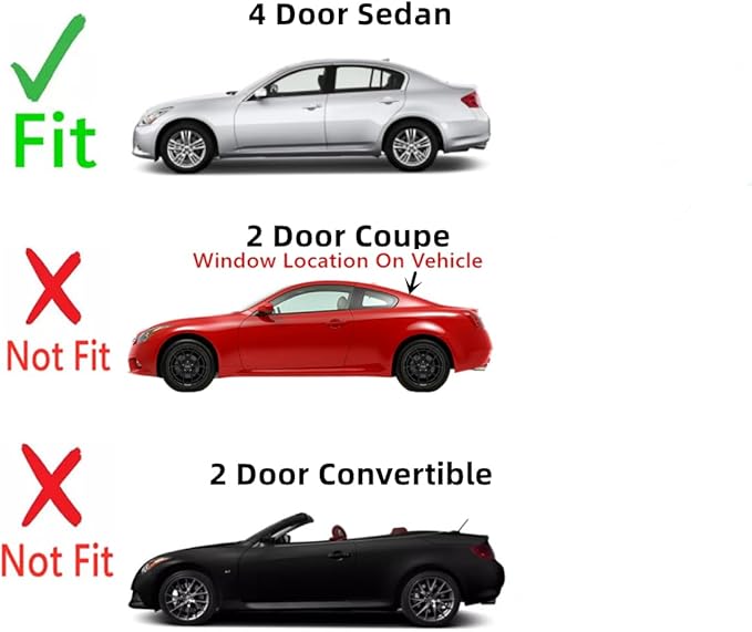 Heated Back Window Back Glass Compatible with Infiniti G37 2008-2013 / Q60 2014-2015 2-Door Coupe Models