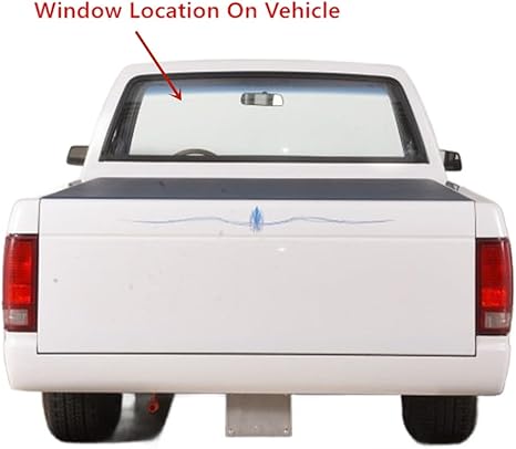 Clear Stationary Back Window Back Glass Compatible with Chevrolet S10 /GMC S15 /GMC Sonoma 1982-1993 Models Glass Only