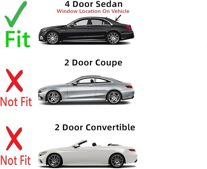 Heated Laminated Back Window Back Glass Compatible with Mercedes Benz S400 S450 S550 S560 S600 S63AMG S65AMG 4 Door Sedan 2014-2020 Models