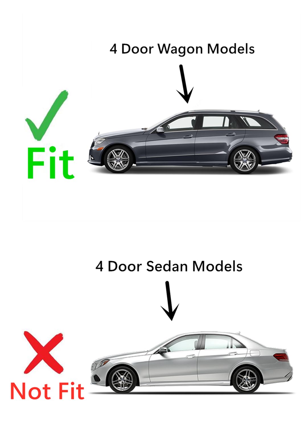 Tempered Diver Left Side Rear Door Window Door Glass Compatible with Mercedes Benz E350 E63AMG 4 Door Wagon 2011-2017 Models