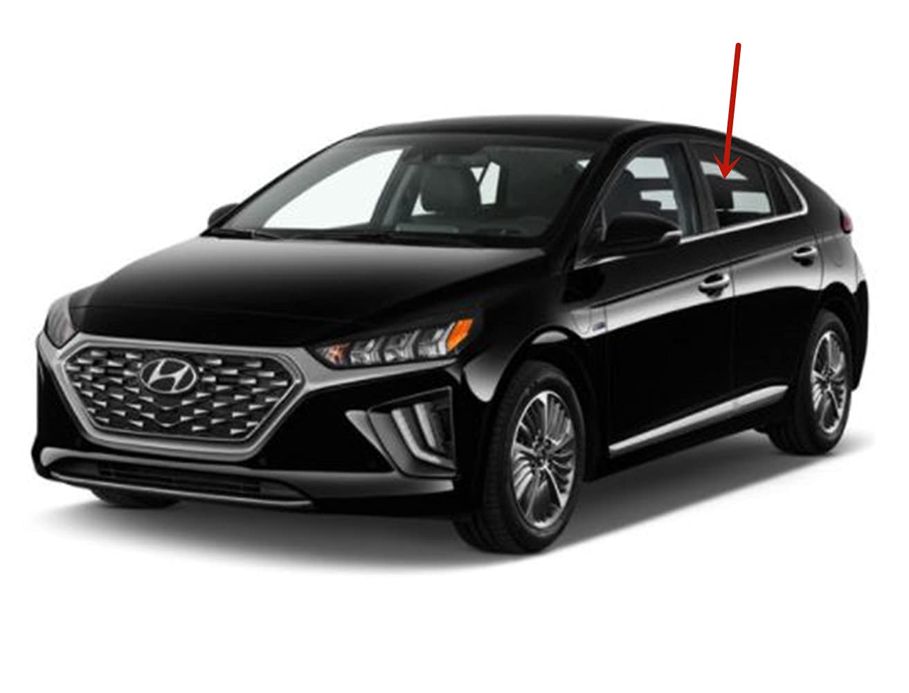 OEM Driver Left Side Rear Door Window Door Glass Compatible with Hyundai Ioniq 2017-2022 Models