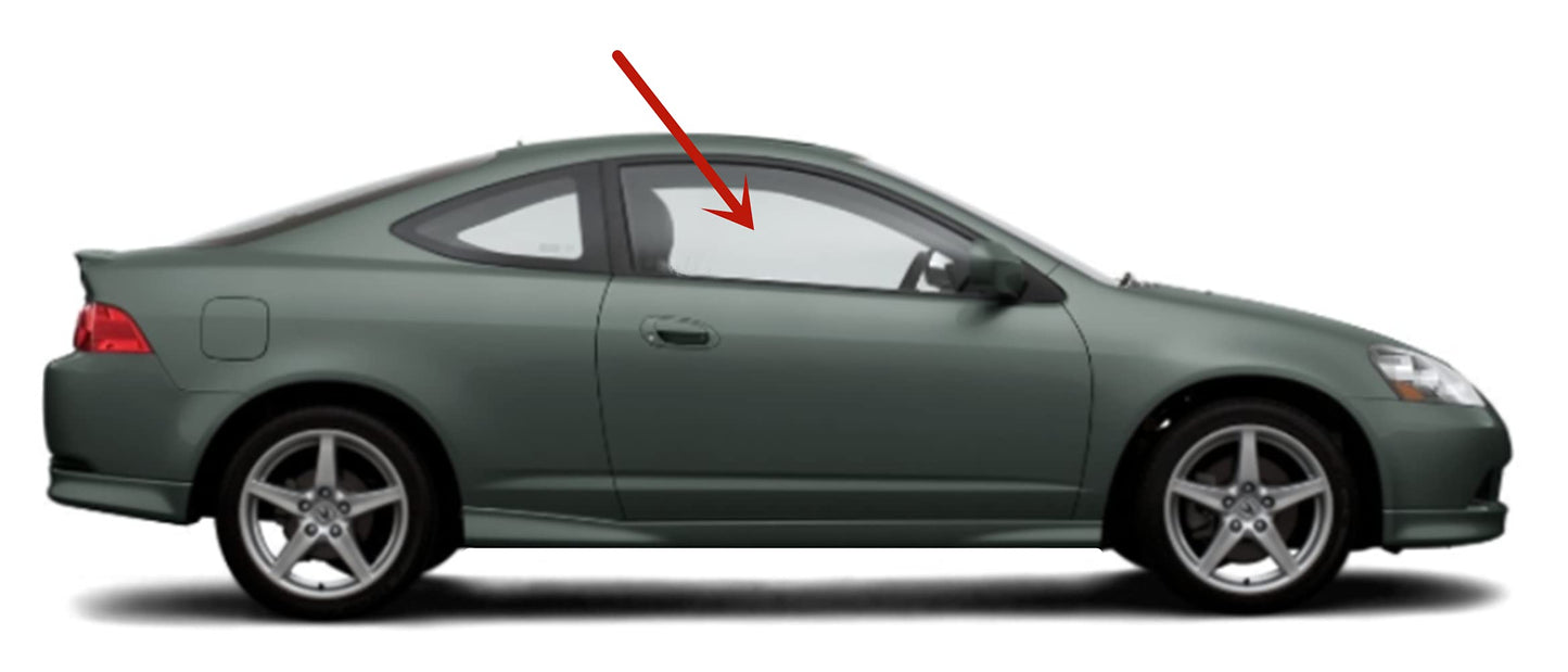Passenger Right Side Door Window Door Glass Compatible with Acura RSX 2 Door Coupe 2002-2006 Models