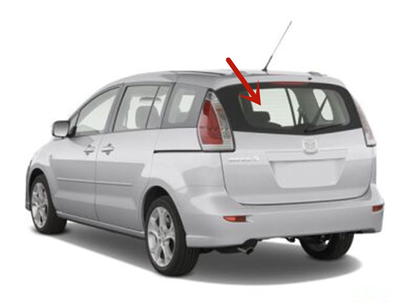 Heated Back Tailgate Window Back Glass Compatible with Mazda 5 2006-2010 Models