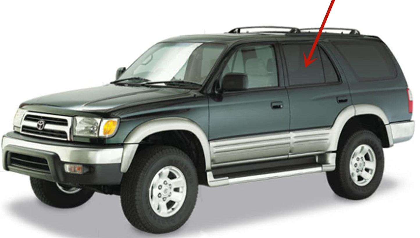 Driver Left Side Rear Door Window Door Glass Compatible with Toyota 4Runner 4 Door SUV 1996-2002 Models