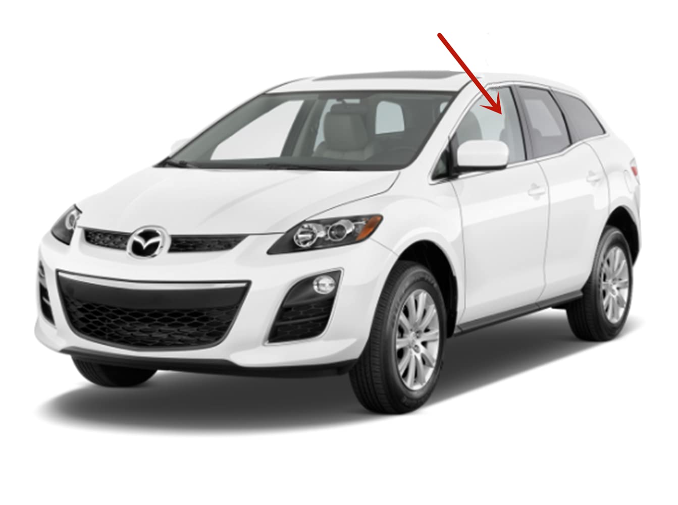 Driver Left Side Front Door Window Door Glass Compatible with Mazda CX-7 2007-2012 Models