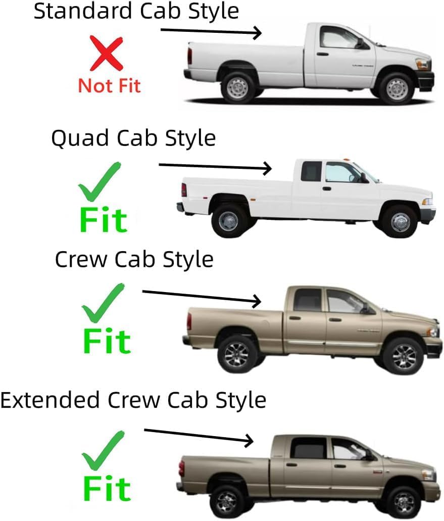 Tempered Passenger Right Side Front Door Window Door Glass Compatible with Dodge Ram Pickup 1500 2009-2018 &1500 Classic 2019-2024 & 2500 3500 2010-2025 & 3500Cab/Chs 4500 5500 2011-2025 4-Door Models