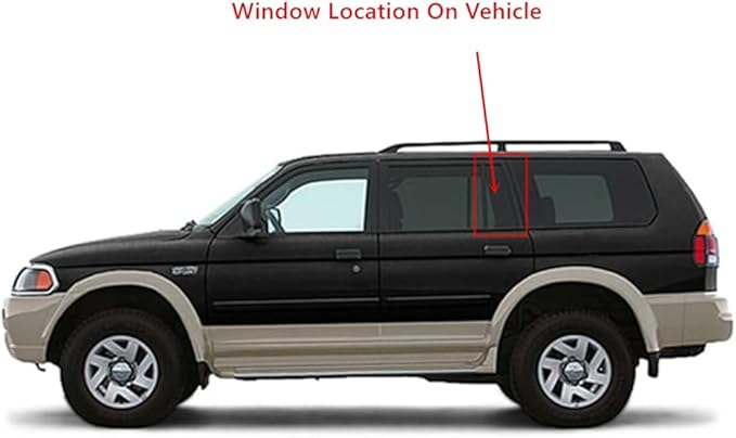Driver Left Side Rear Vent Glass Vent Window Compatible with Mitsubishi Montero 2001-2006 Models