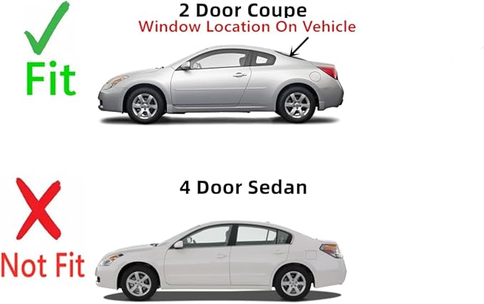 Heated Back Window Back Glass Compatible with Nissan Altima 2 Door Coupe 2008-2013 Models