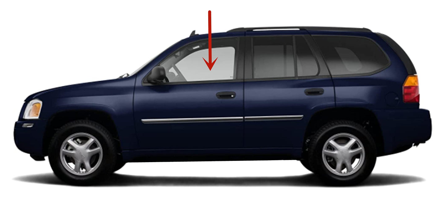 Driver Left Side Front Door Window Door Glass Compatible with Chevrolet Trailblazer 2002-2005 / Trailblazer LT 2006-2009 / Trailblazer LS 2006-2007/ Trailblazer EXT 2002-2006