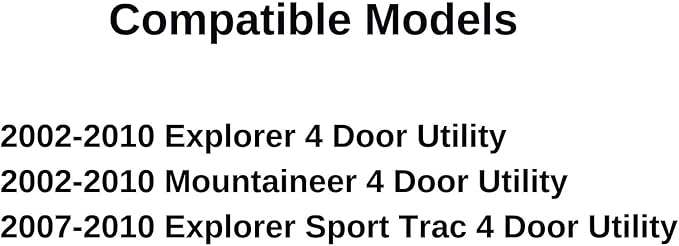 Driver Left Side Front Door Window Door Glass Compatible with Ford Explorer/Mercury Mountaineer 2002-2010 4 Door Models/Ford Explorer Sport Trac 2007-2010 Models