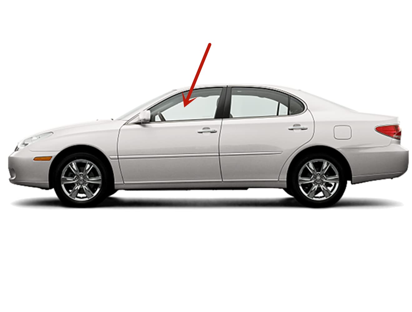 Tempered Driver Left Side Front Door Window Door Glass Compatible with Lexus ES300 ES330 2002-2006 Models