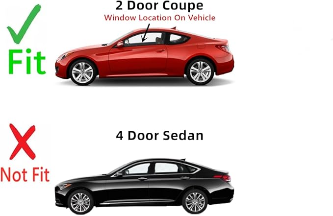 Driver Left Side Door Window Door Glass Compatible with Hyundai Genesis 2 Door Coupe 2010-2016 Models