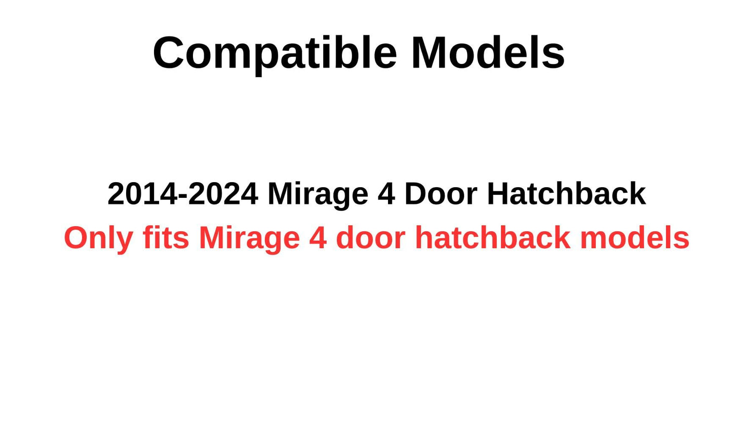 Driver Left Rear Door Window Door Glass Compatible with Mitsubishi Mirage 4 Door Hatchback 2014-2024 Models