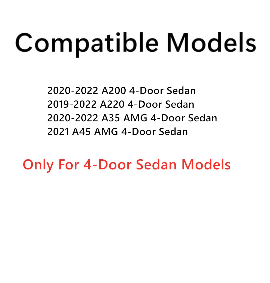 Tempered Driver Left Side Rear Door Window Door Glass Compatible with Mercedes Benz A-Class A200 A220 A35 A45 4-Door Sedan 2019-2022 Models