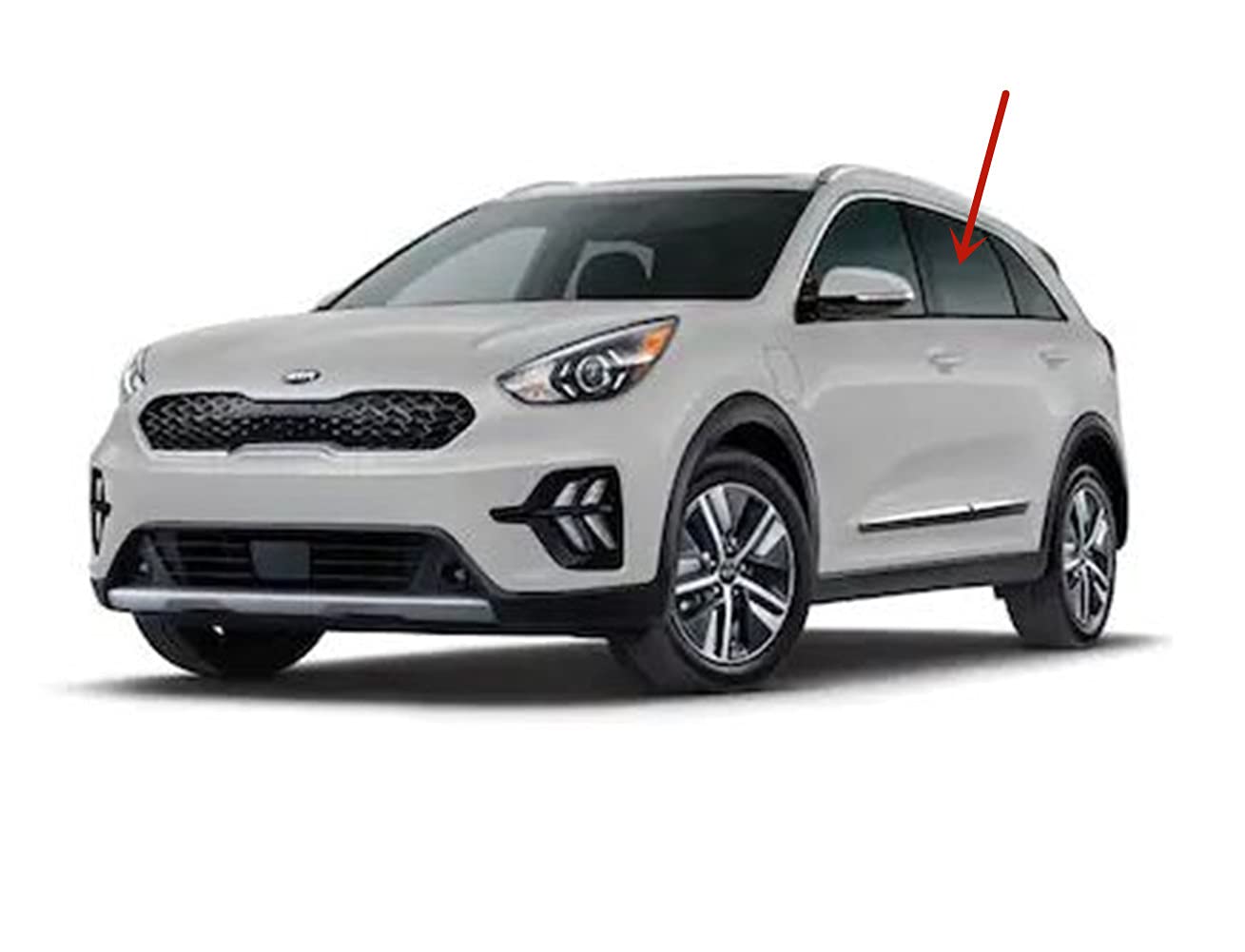 OEM Driver Left Side Rear Door Window Door Glass Compatible with Kia Niro 2017-2022 Models