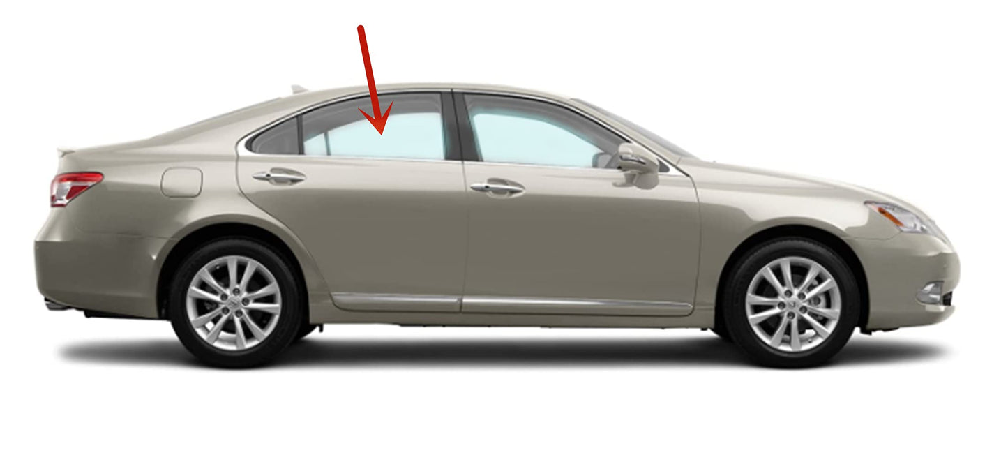 Passenger Right Side Rear Door Window Door Glass Compatible with Lexus ES350 4 Door Sedan 2007-2012 Models